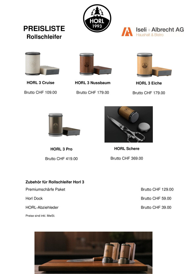 Horl Preisliste