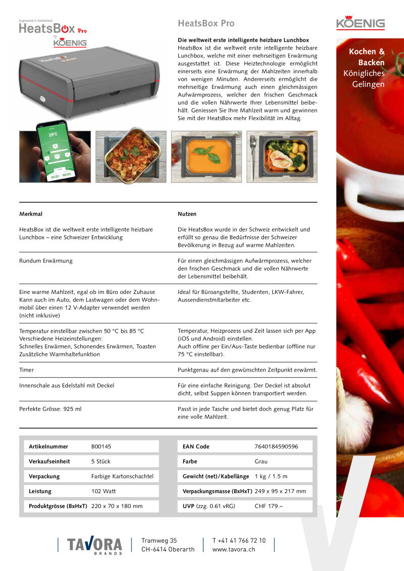 Datenblatt Koenig Heatbox B00145