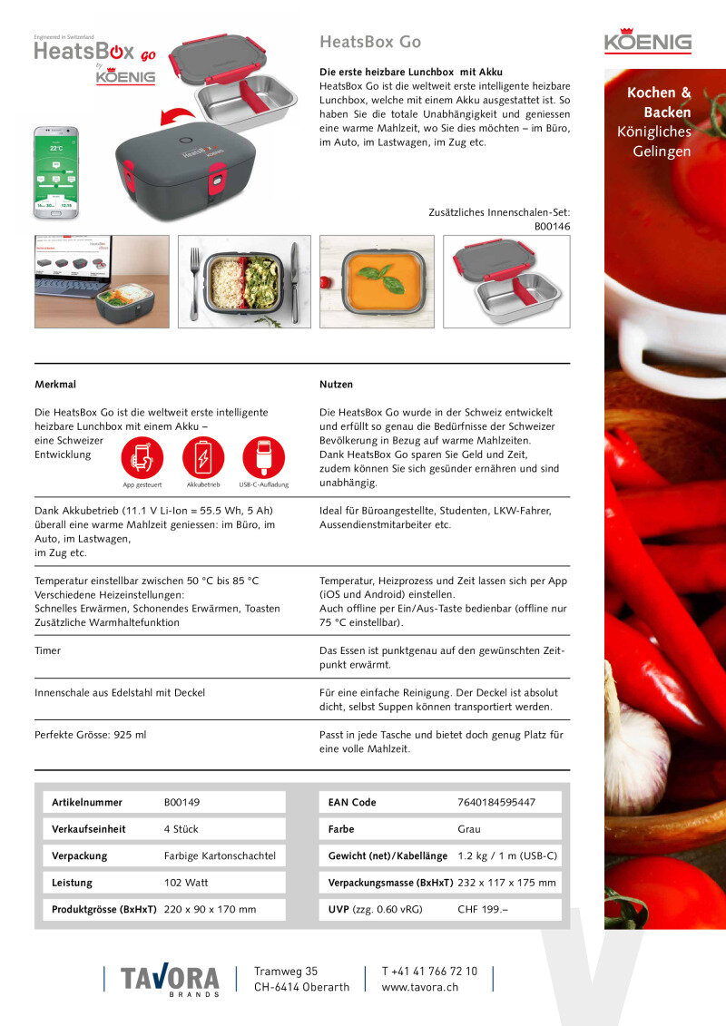 Datenblatt Koenig Heatsbox B00149