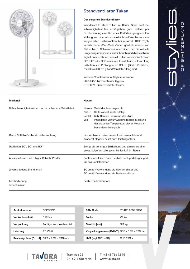 Datenblatt Stylies Tukan