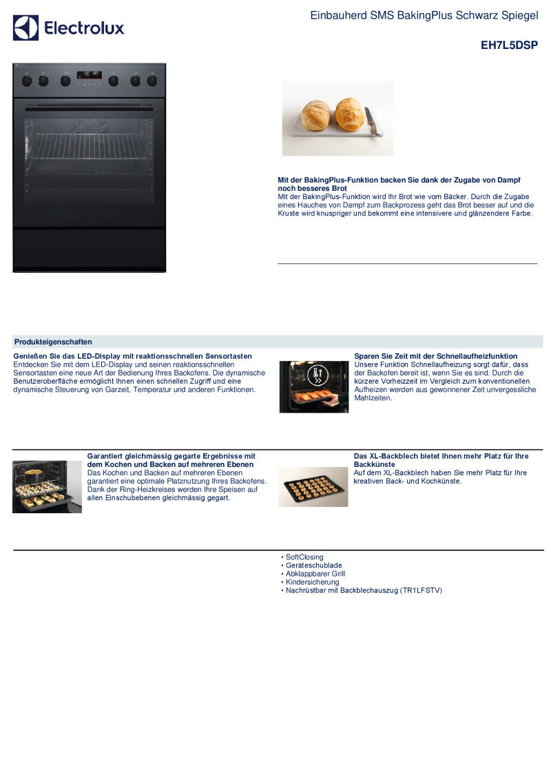 Datenblatt Electrolux EH7L5Dsp