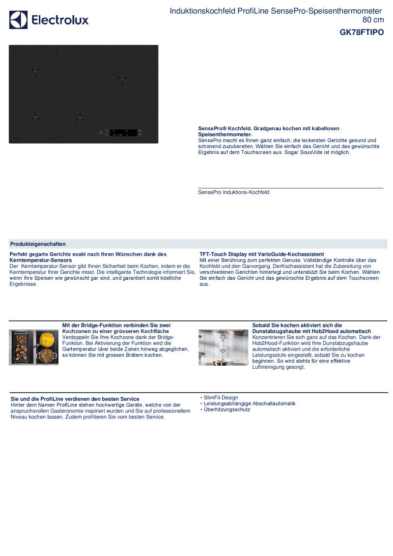 Datenblatt Electrolux GK78FTIPO