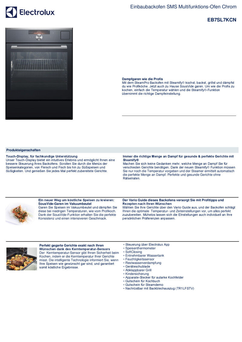 Datenblatt Electrolux EB7SL7K