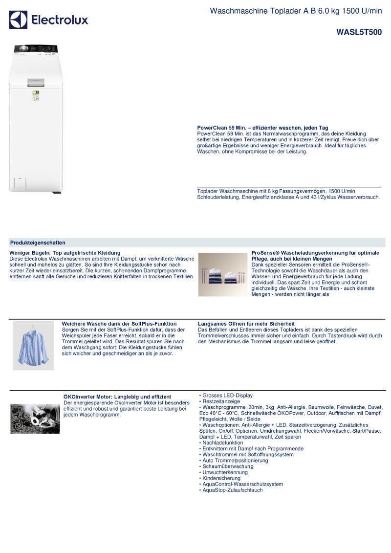 Datenblatt WASL5T500